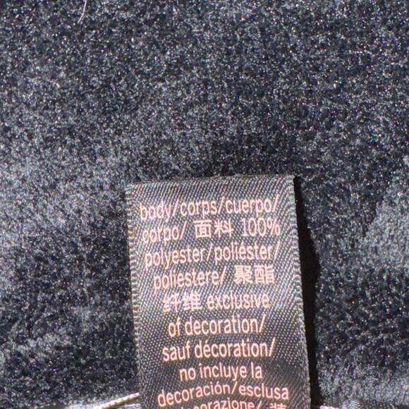 Victoria's Secret Fleece Bath Robe Women's Size XL/XXL Black Embroidered Logo - Picture 7 of 7